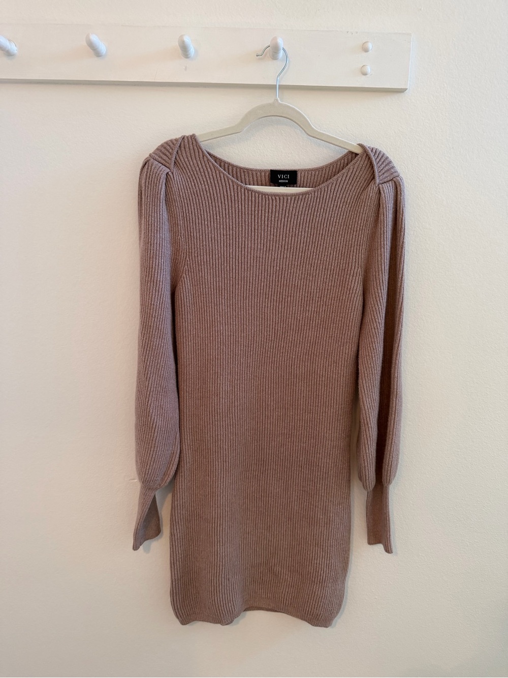 VICI Ribbed Knit Top in Dusty Rose